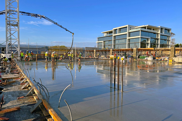 Concrete being poured